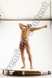 Nude Man White Standing poses - ALL Muscular Short Blond Standing poses - simple Multi angles poses Realistic